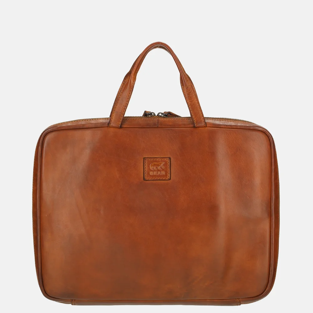 Bear Design laptophoes 13 inch cognac bij Duifhuizen