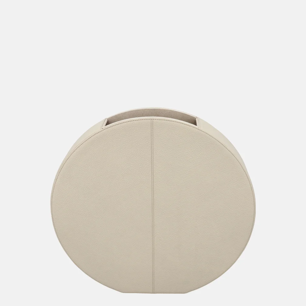 Chamada leren vaas effen medium beige