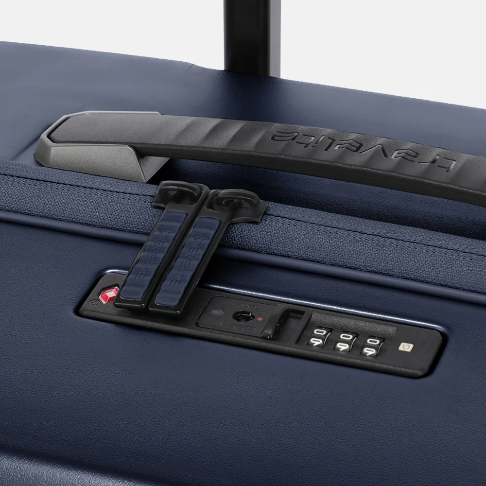Travelite Millennium spinner reiskoffer 67 cm navy bij Duifhuizen