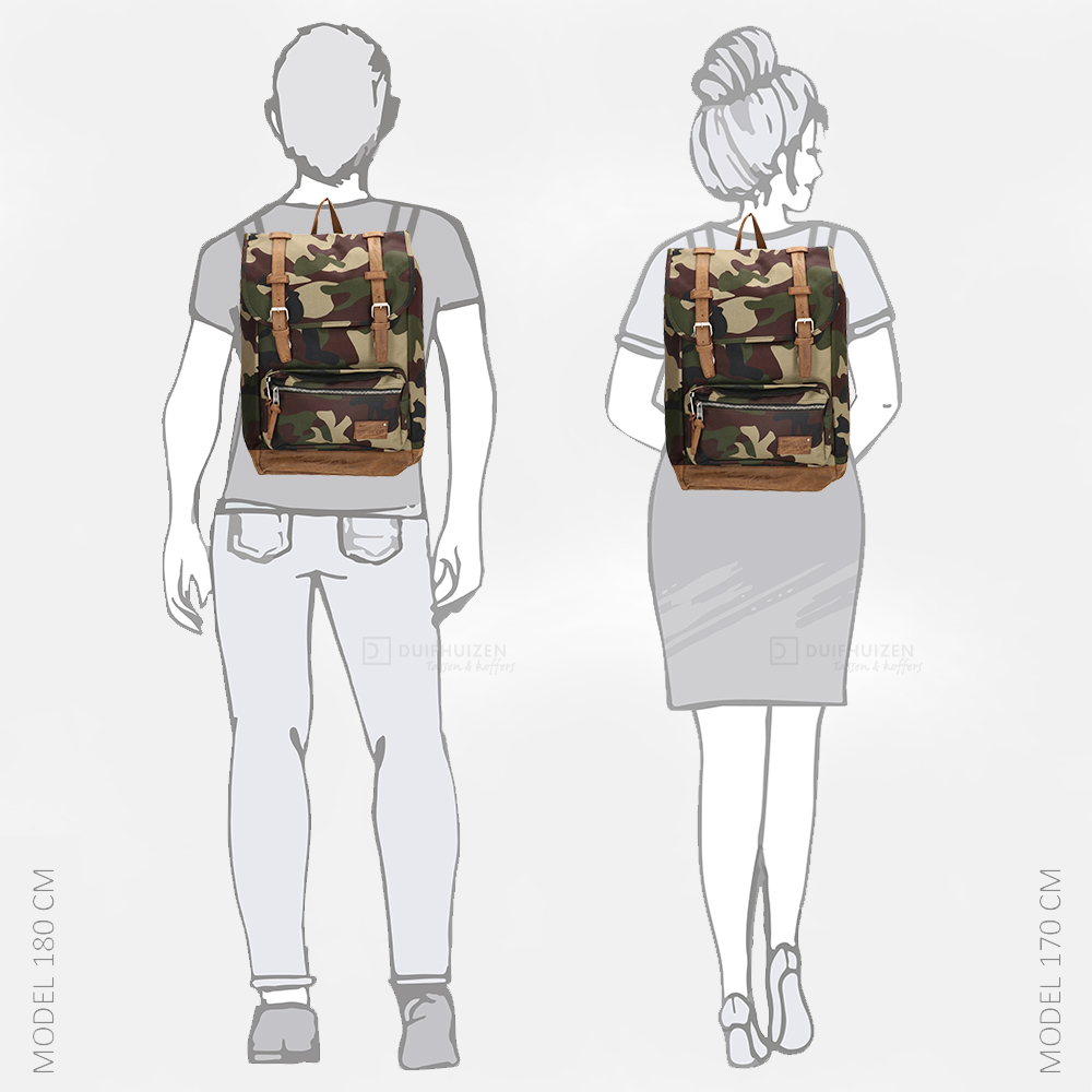 Enrico Benetti Santiago rugzak 17 inch L camouflage bij Duifhuizen