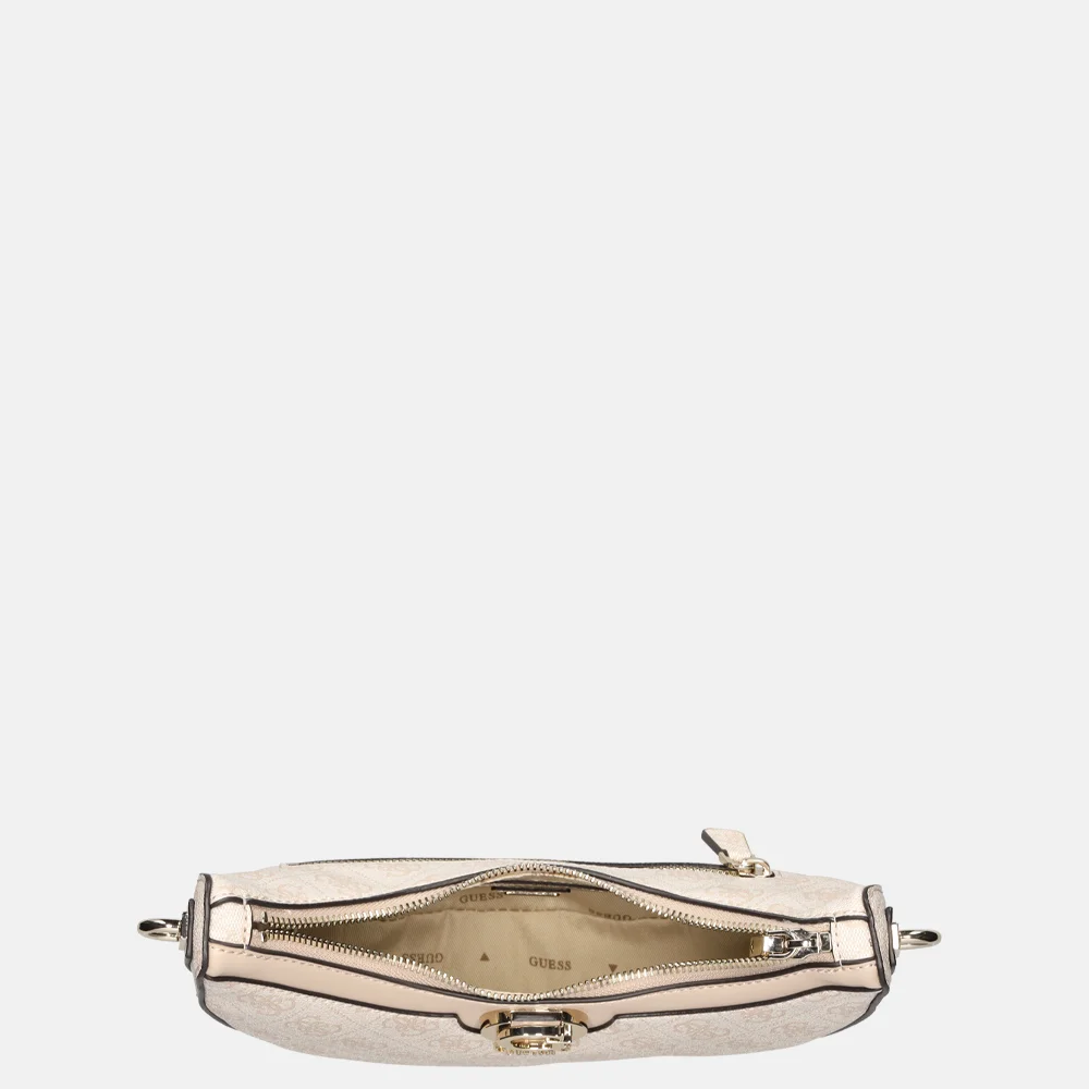 Guess Orlina schoudertas sand logo bij Duifhuizen