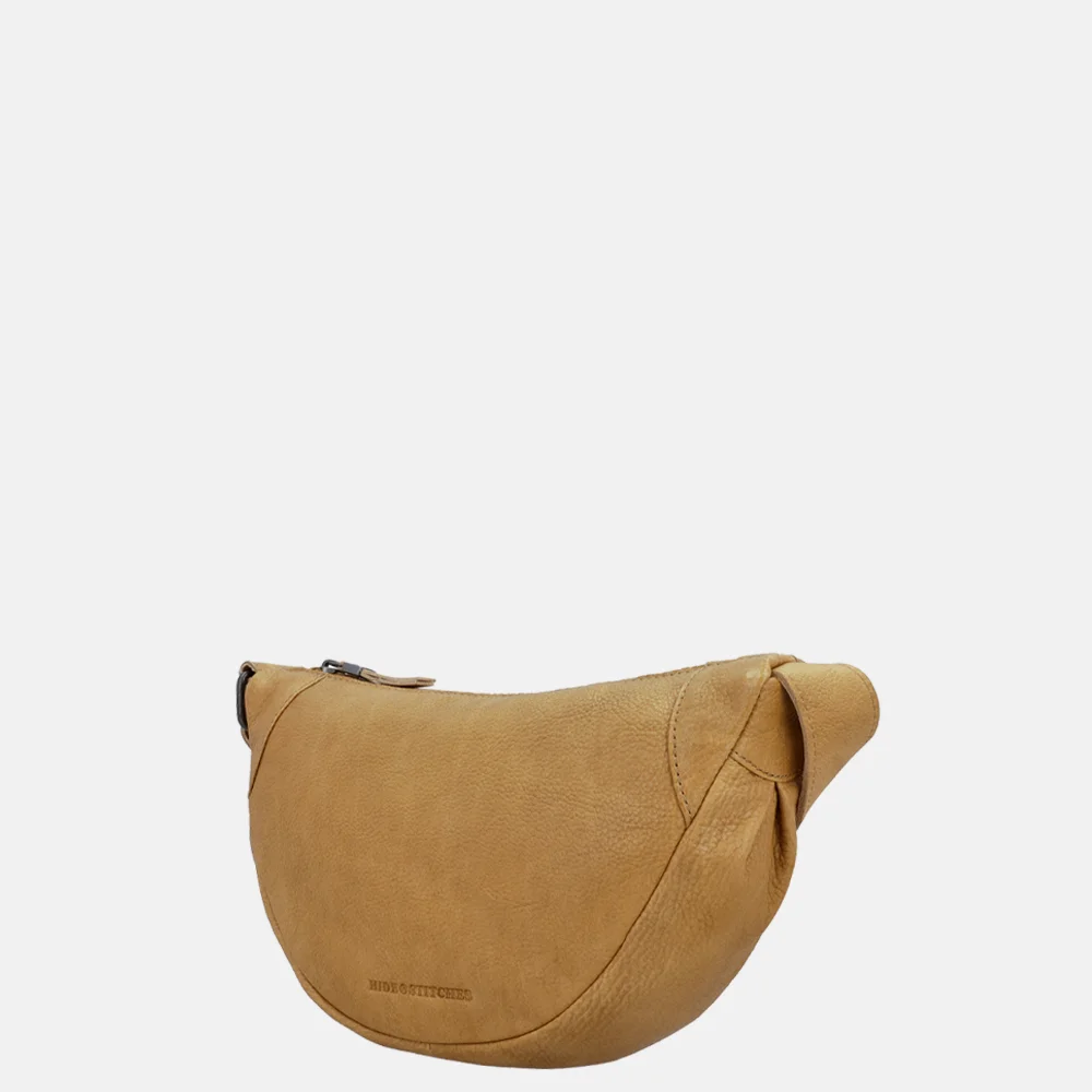 Hide & Stitches Earth Inspire crossbody tas zand bij Duifhuizen