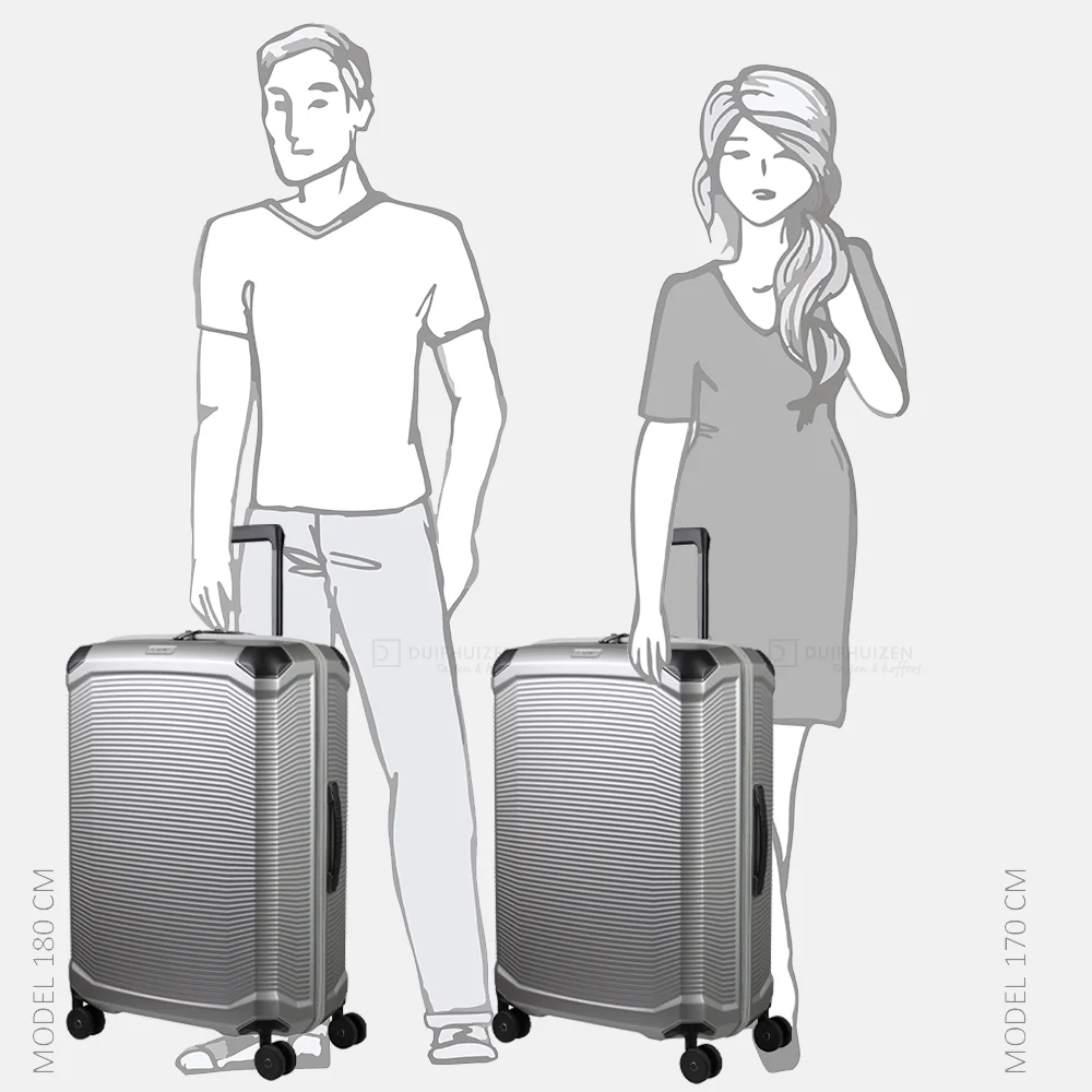 Travelite Millennium spinner reiskoffer 76 cm zilver bij Duifhuizen
