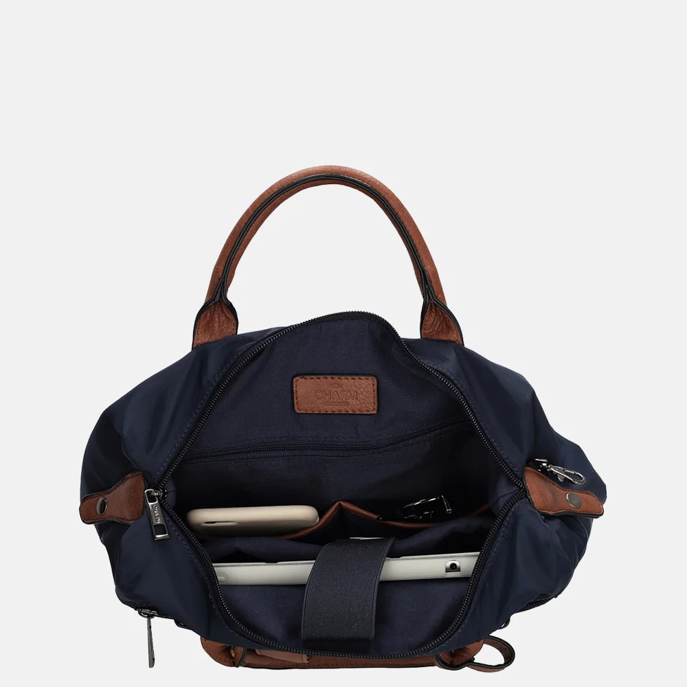 Charm London Buckingham laptoprugzak 14 inch blauw bij Duifhuizen