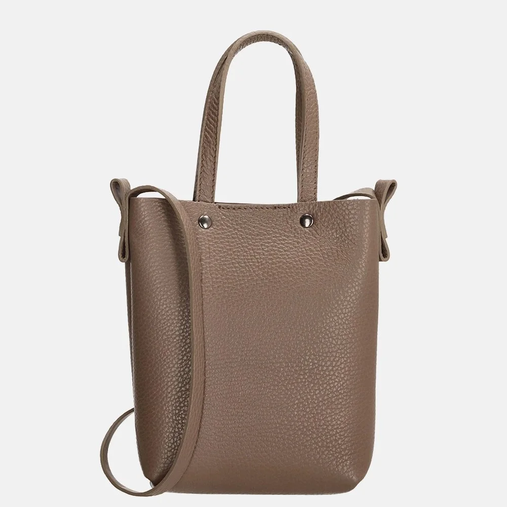 Charm London crossbody tas S taupe bij Duifhuizen