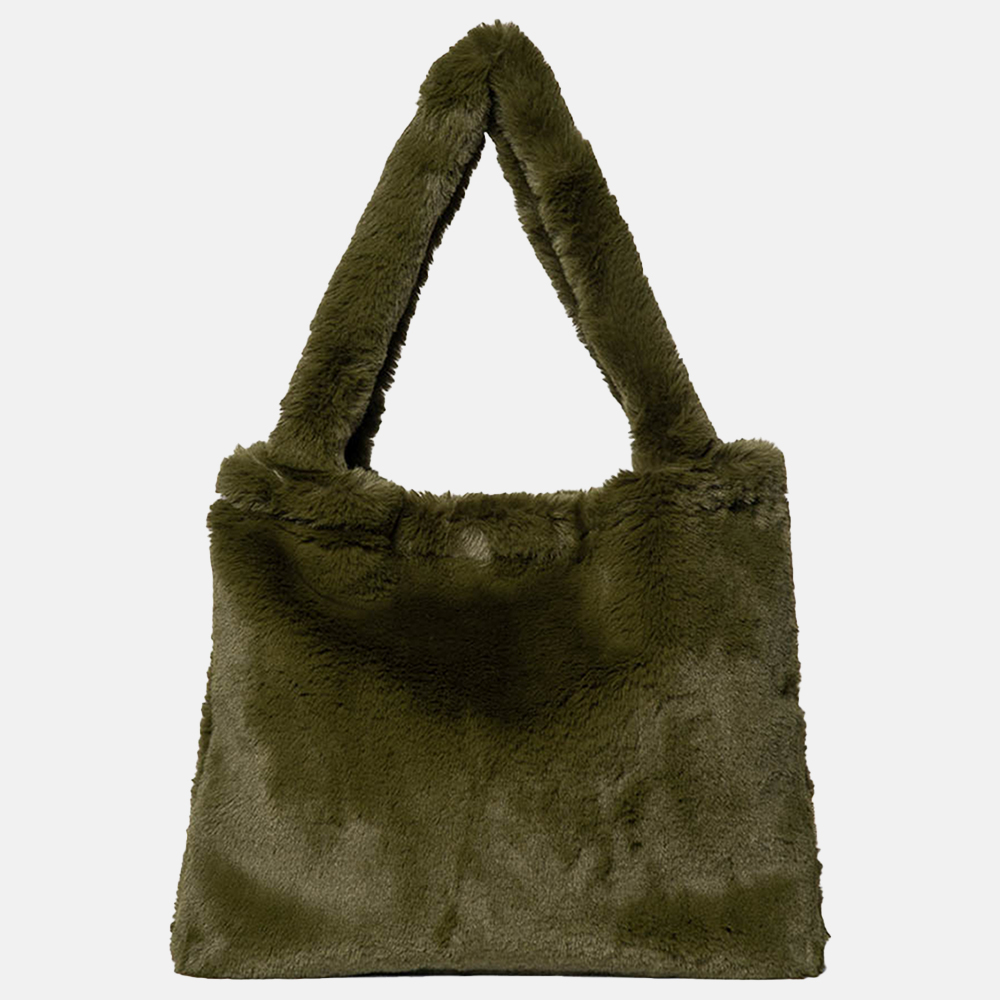 Studio Noos Faux Fur Mom-Bag shopper moss