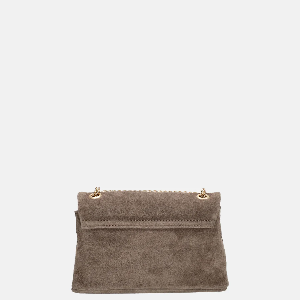 Charm London Elisa crossbody tas donkertaupe bij Duifhuizen