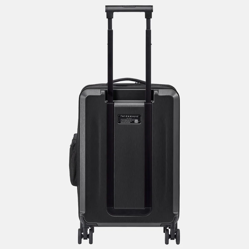 Senz Foldaway handbagage koffer opvouwbaar 55 cm pure black bij Duifhuizen