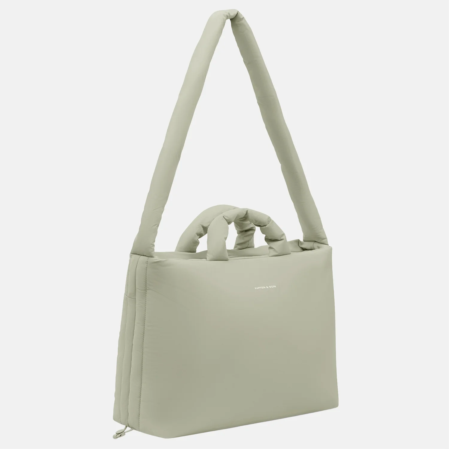 Kapten & Son Skara Cloud Pro shopper 16 inch soft khaki bij Duifhuizen