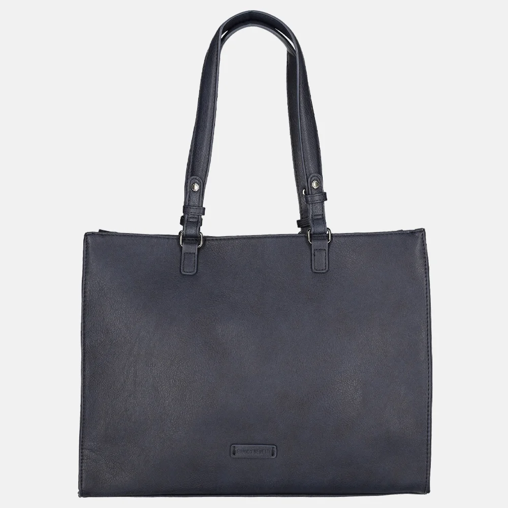 Enrico Benetti Lily shopper 15 inch blauw bij Duifhuizen