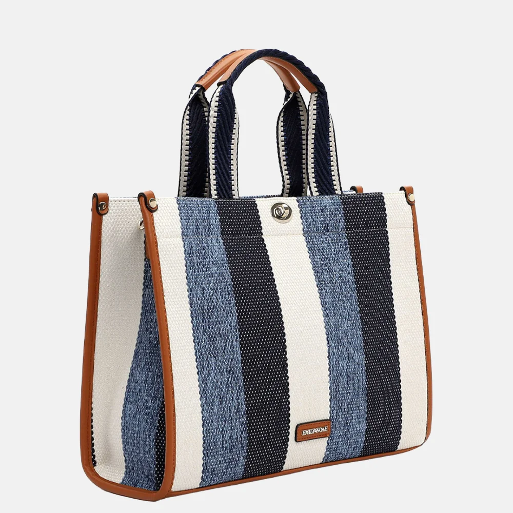 Emily & Noah Jasmin handtas L blauw bij Duifhuizen