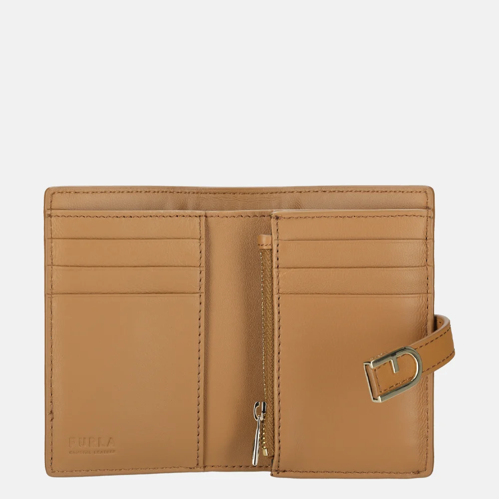 Furla Flow compact portemonnee S brandy bij Duifhuizen