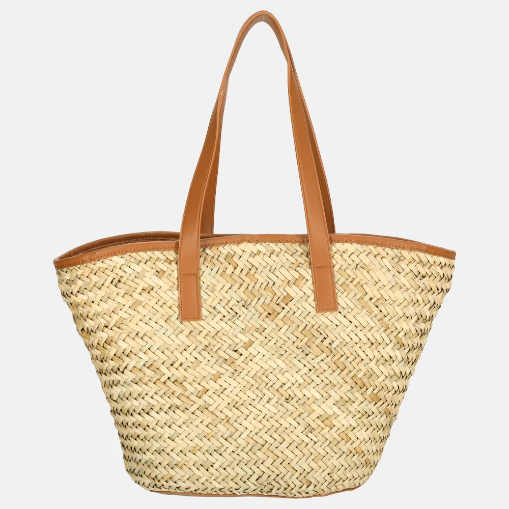 Valentino Bags Samuela shopper naturale/cuoi bij Duifhuizen