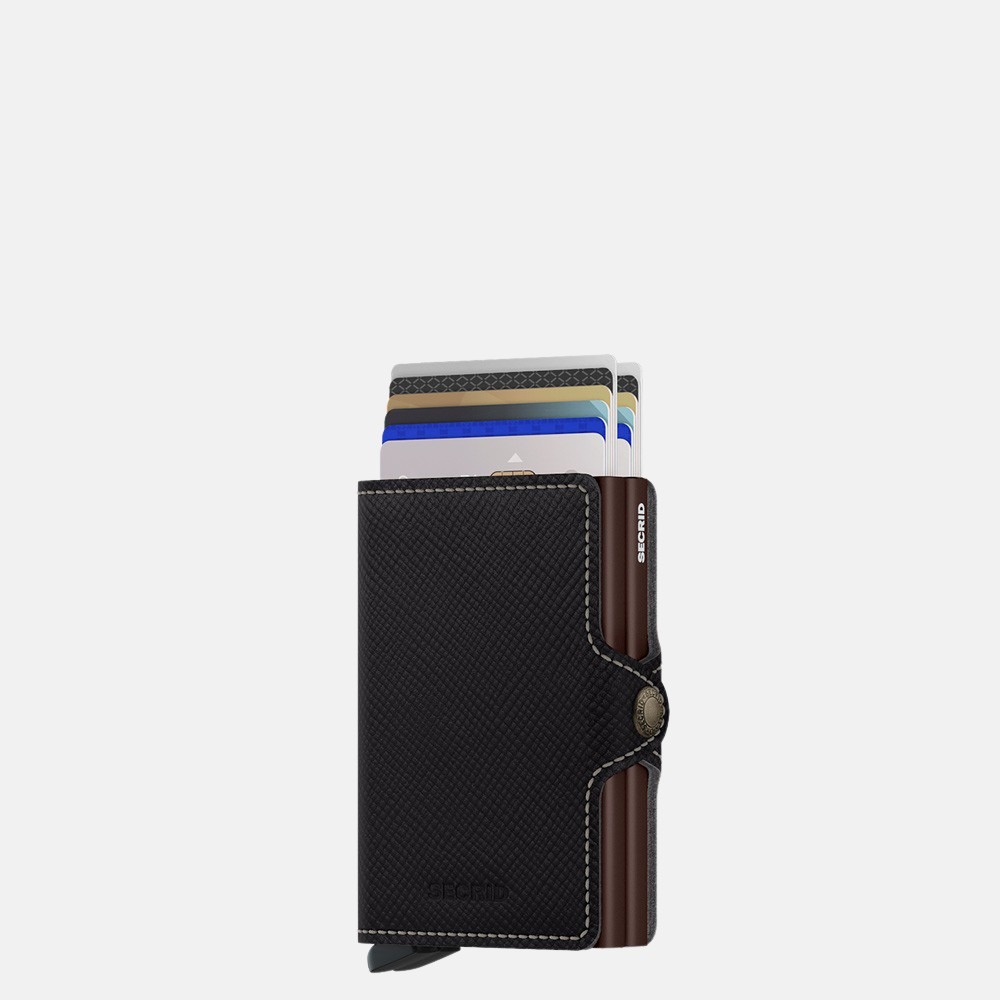 Secrid Twinwallet pasjeshouder saffiano brown bij Duifhuizen