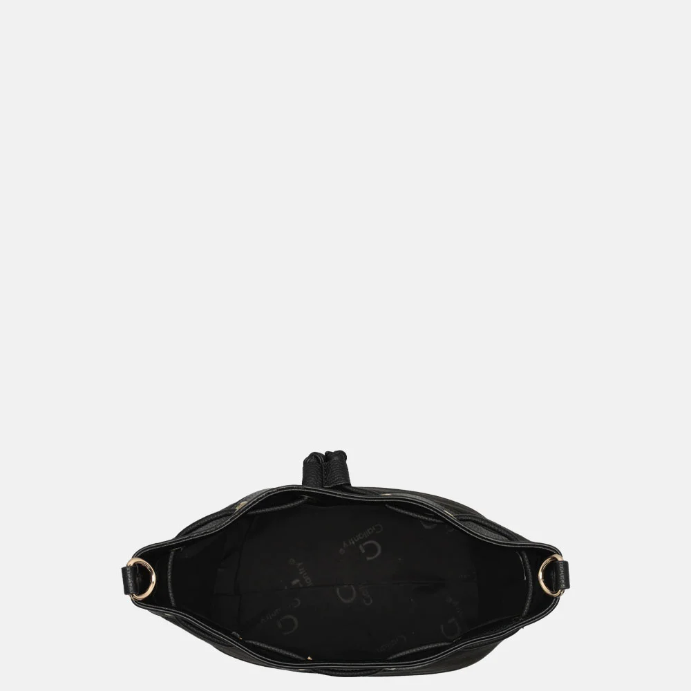 Firenze Reticule buideltas suedine black bij Duifhuizen