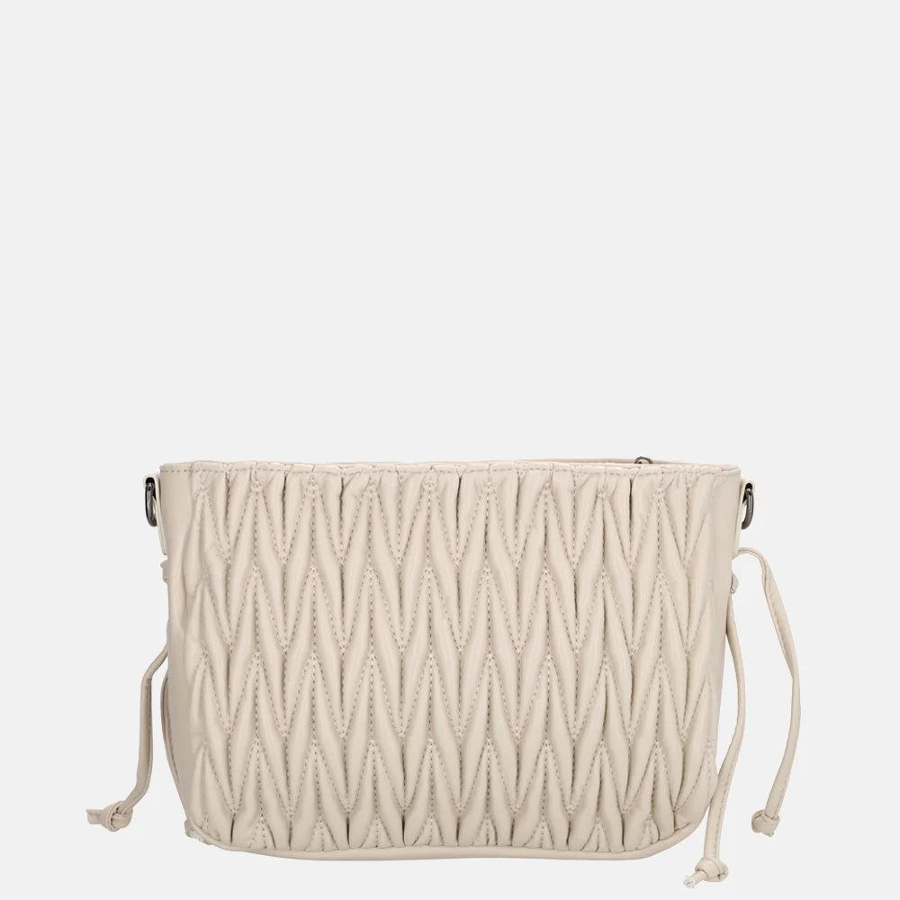 Charm London West End crossbody tas smocked beige bij Duifhuizen