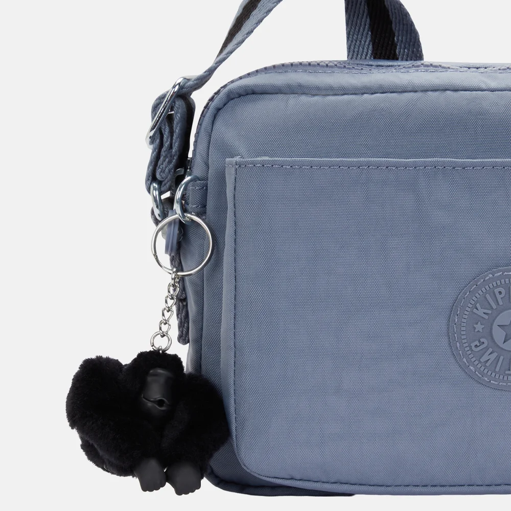 Kipling Abanu crossbody tas M blue stone bij Duifhuizen