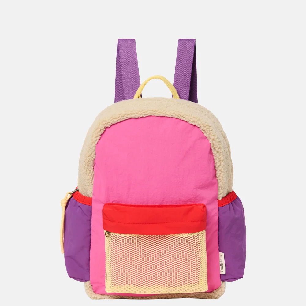 Studio Noos Patchwork kinderrugzak bright pink