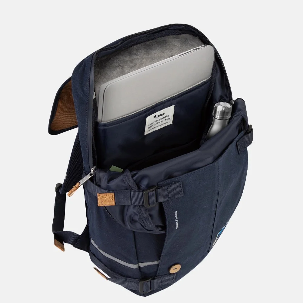 Faguo Commuter rugzak 14 inch navy bij Duifhuizen