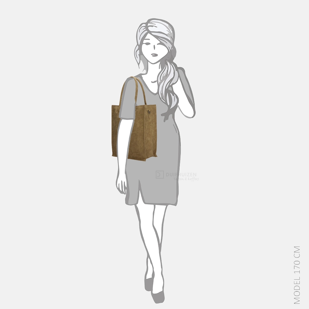 Zebra Trends Rosa shopper olijfgroen bij Duifhuizen