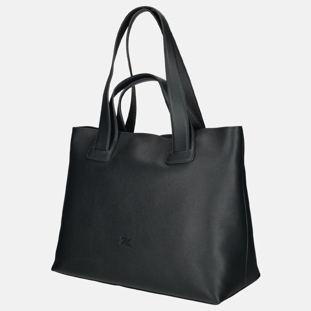 Crinkles shopper L navy bij Duifhuizen