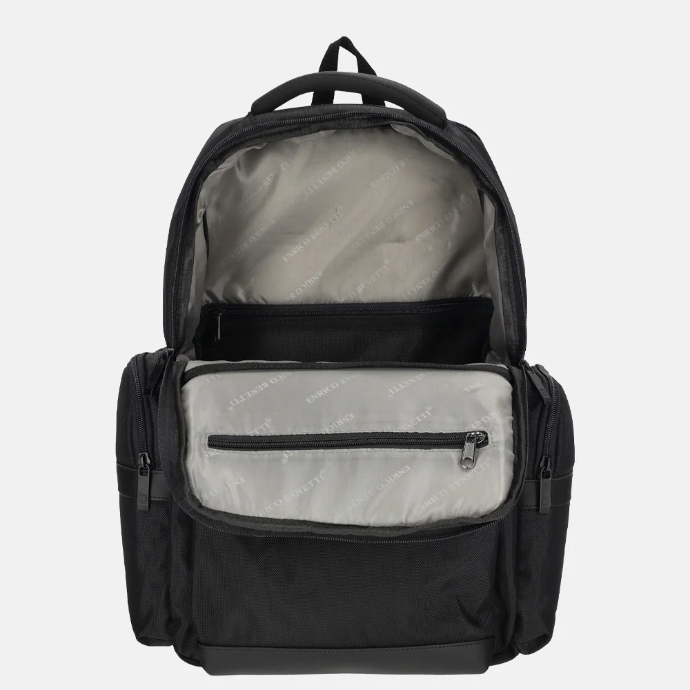 Enrico Benetti Salfort rugzak 15 inch zwart bij Duifhuizen