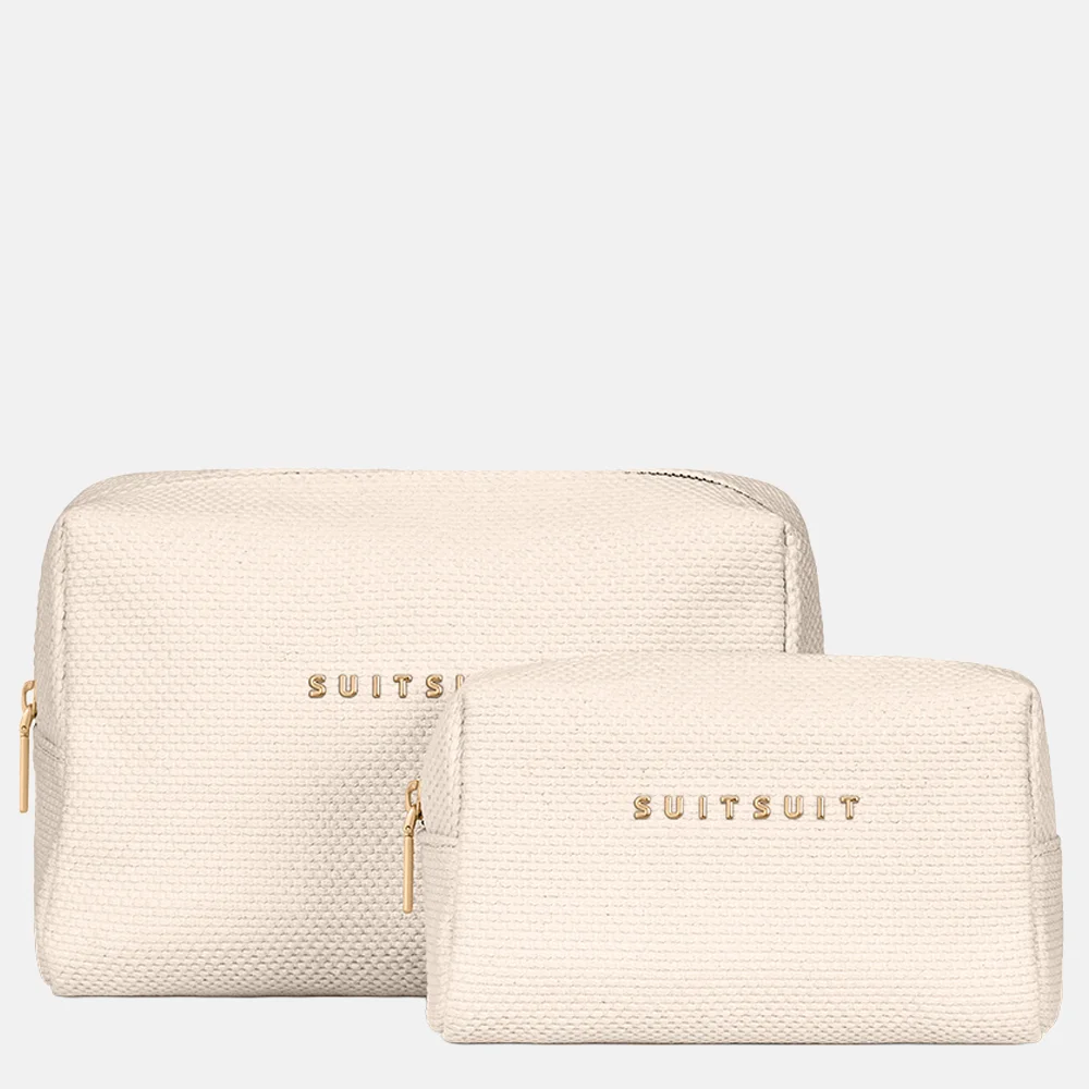 Suitsuit Fab Seventies toilettas natural dots bij Duifhuizen