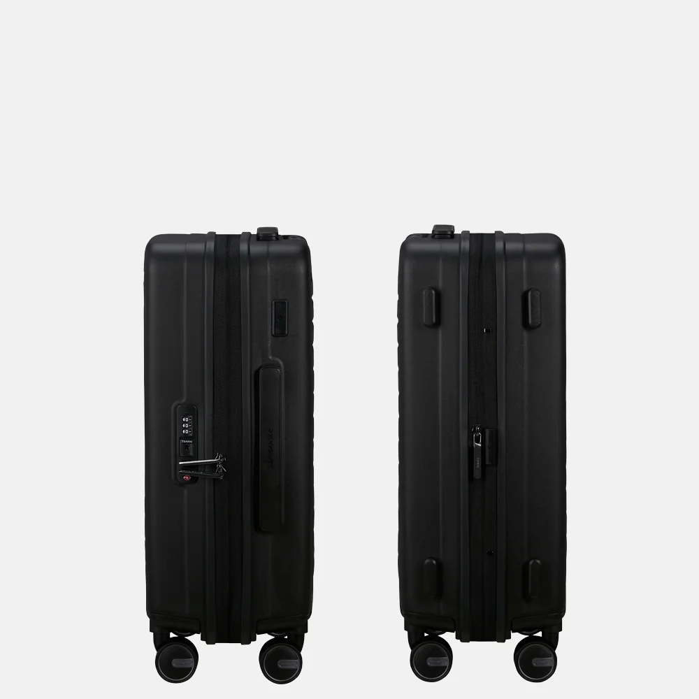 Samsonite Restackd handbagage koffer 55 cm uitbreidbaar black bij Duifhuizen
