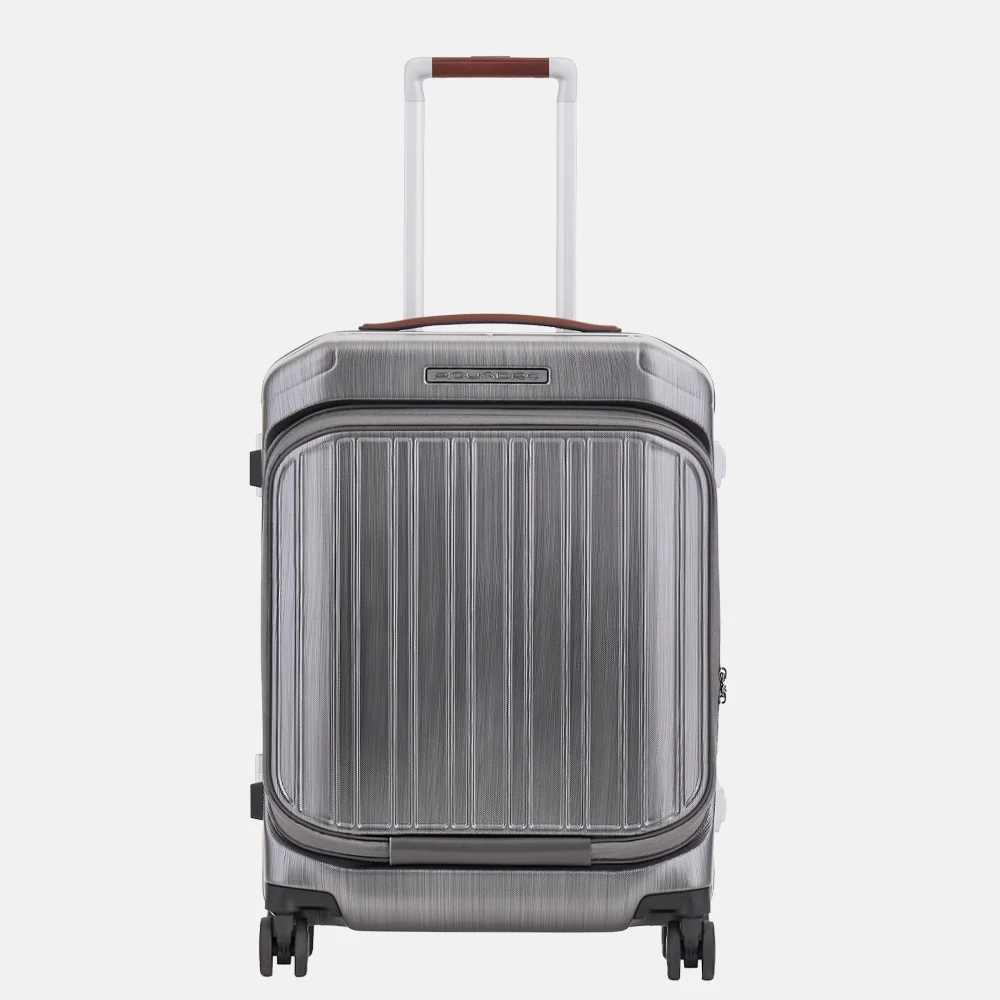 Piquadro handbagage koffer met voorvak 55 cm ncu nero