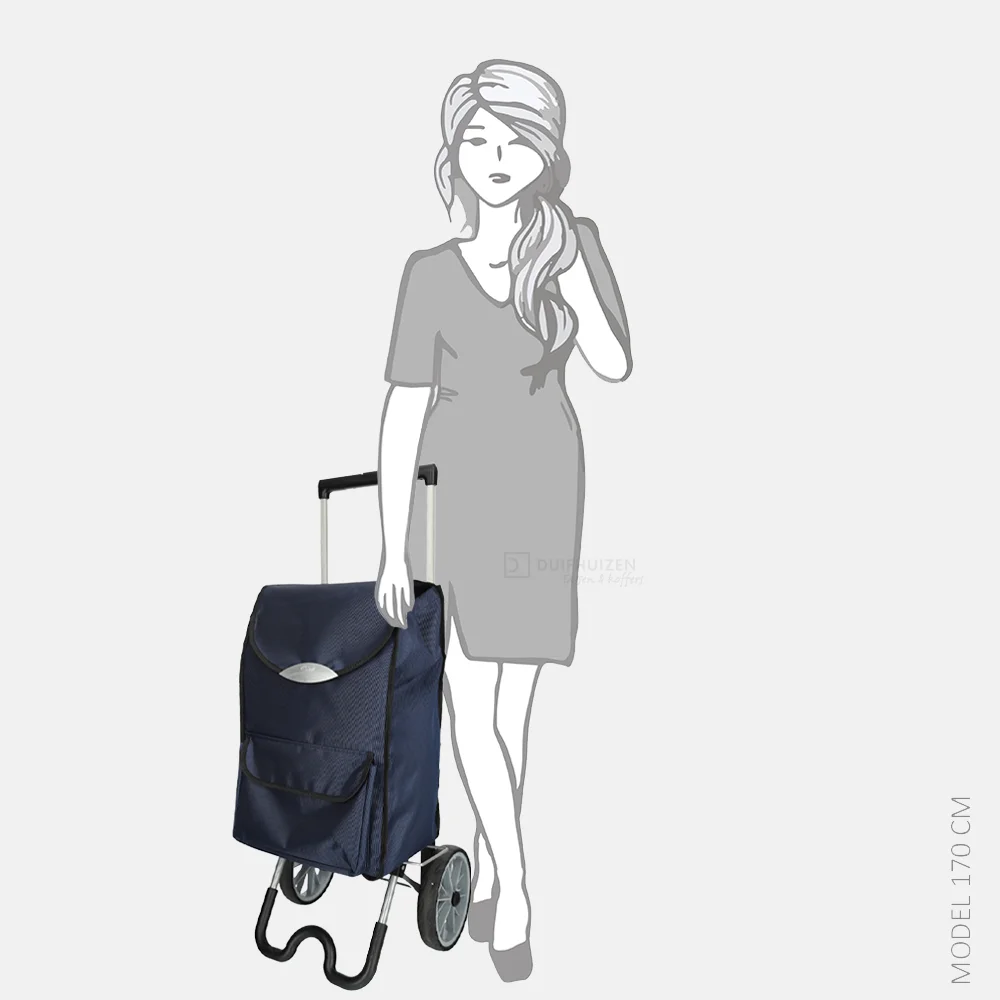 Secc boodschappentrolley donkerblauw bij Duifhuizen