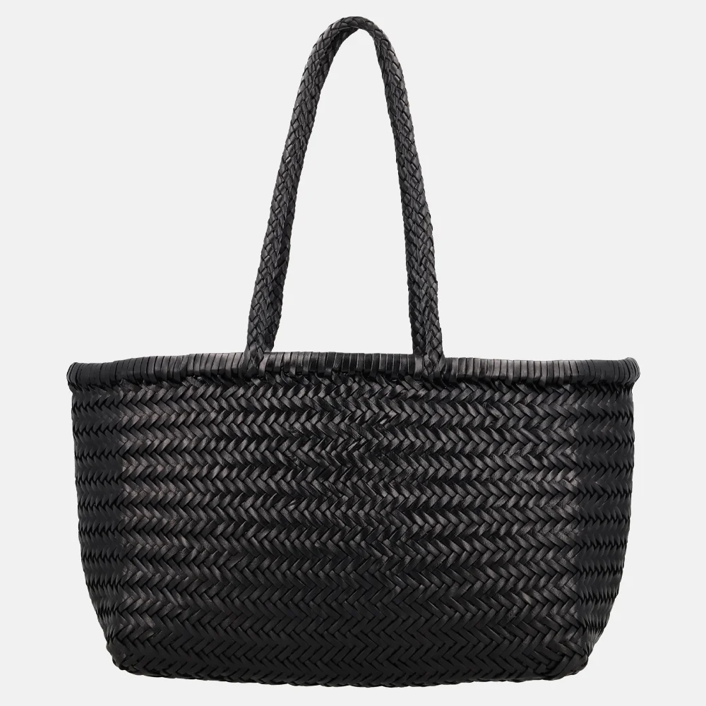 Hide & Stitches Amazone shopper M vlechtwerk handmade zwart bij Duifhuizen