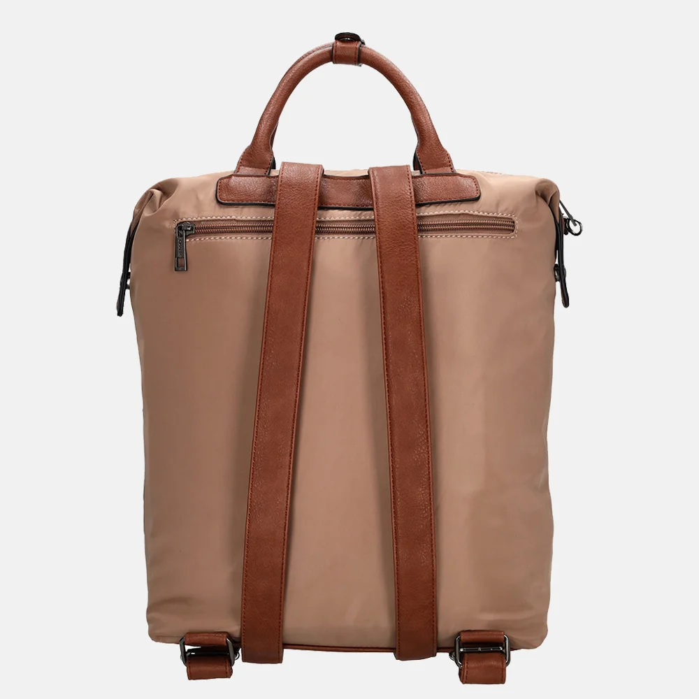 Charm London Buckingham laptoprugzak 14 inch taupe bij Duifhuizen