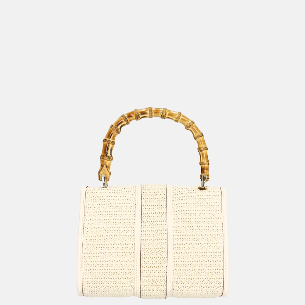 Laurent David Bamboo handtas S off white bij Duifhuizen