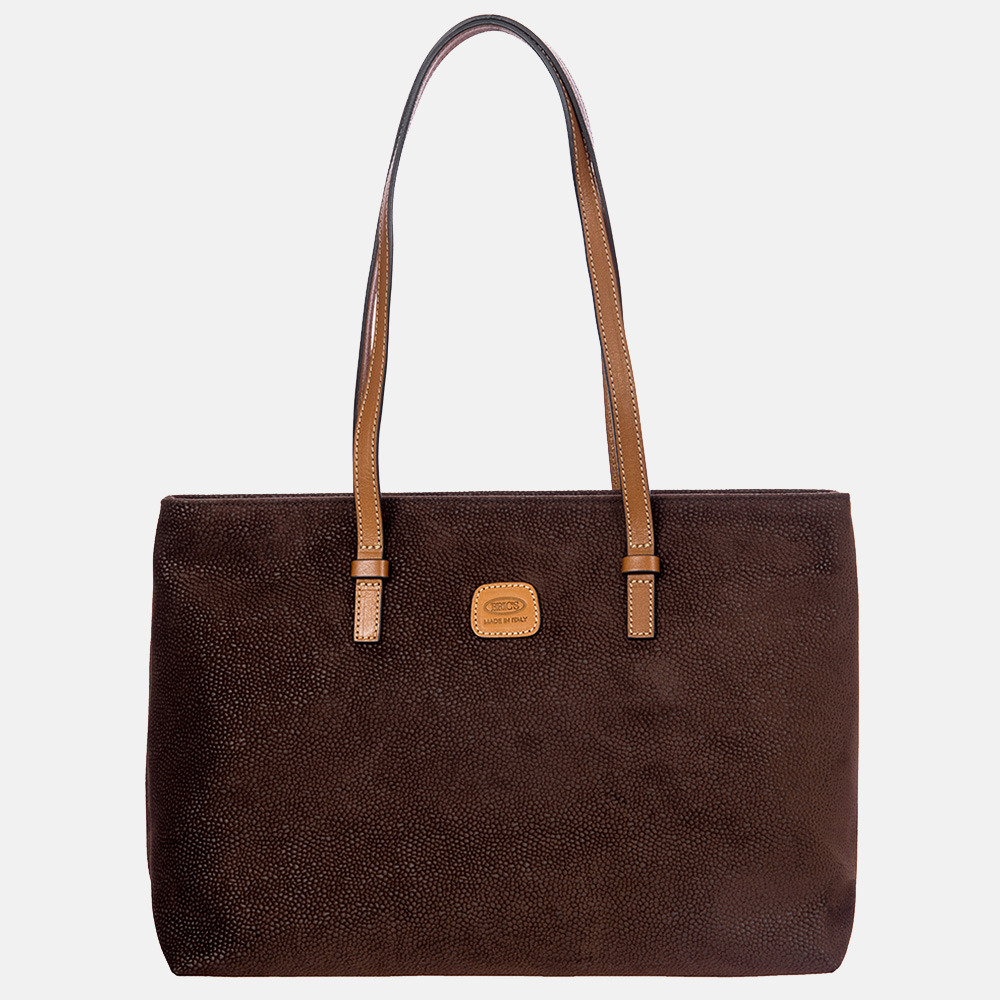 Bric's Vittoria Life shopper brown tabac bij Duifhuizen