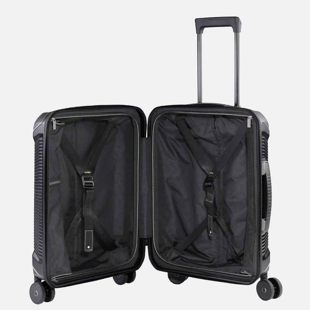 Travelite Millennium spinner handbagage koffer 55 cm black bij Duifhuizen