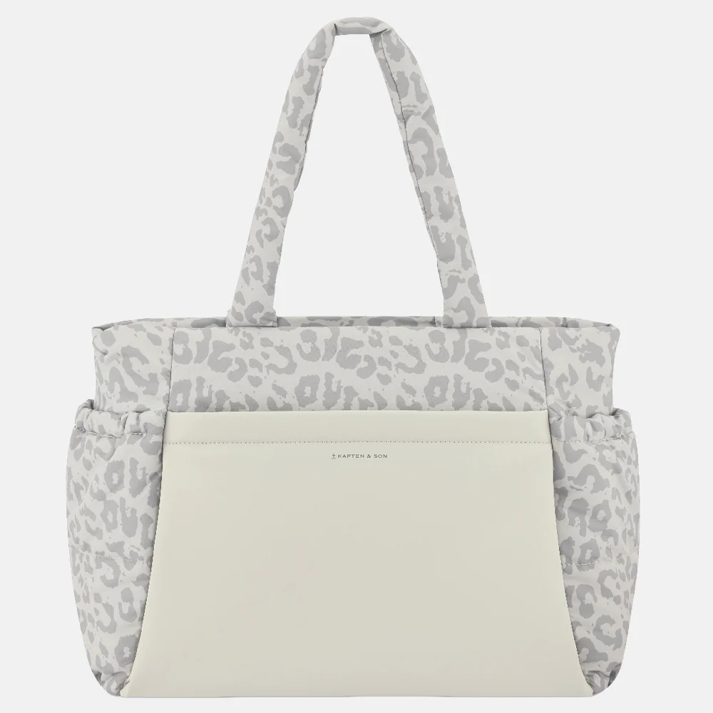 Kapten & Son Hellvi shopper leopard sandstone bij Duifhuizen