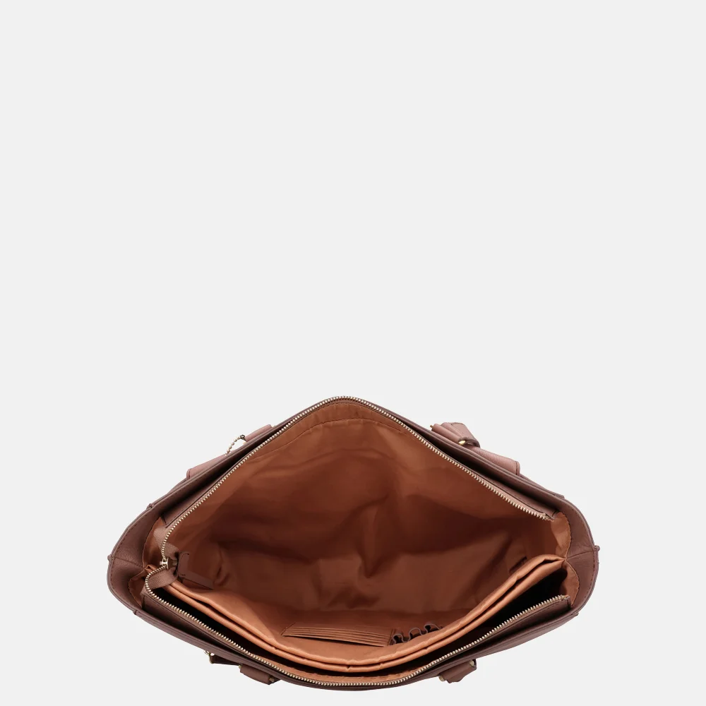 Loulou Essentiels Celine shopper met laptopvak 15.6 inch mousse bij Duifhuizen