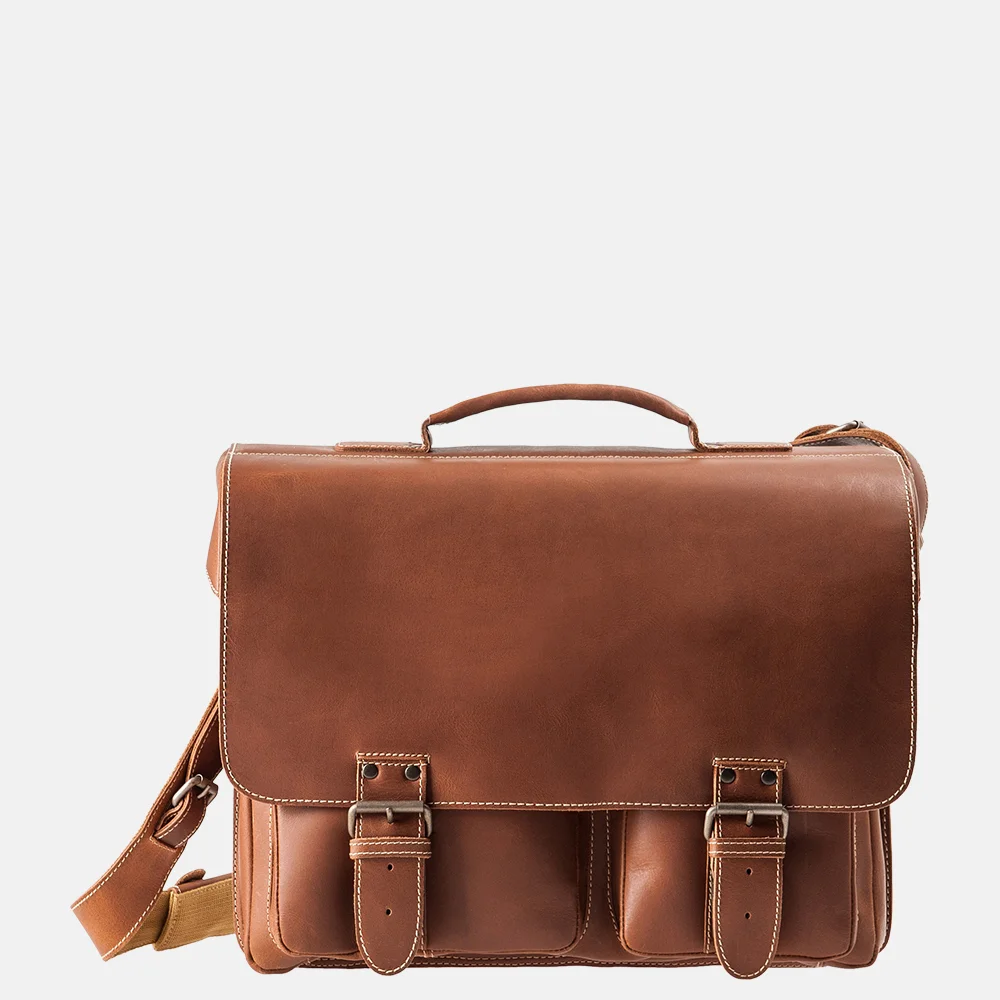 Aunts and Uncles Finn Hunter big laptoptas vintage tan 019059-Cognac