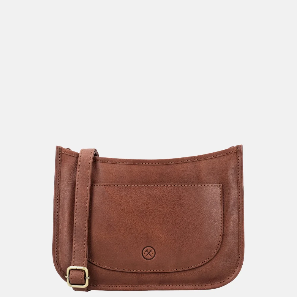 Hide & Stitches Jura crossbody tas bruin