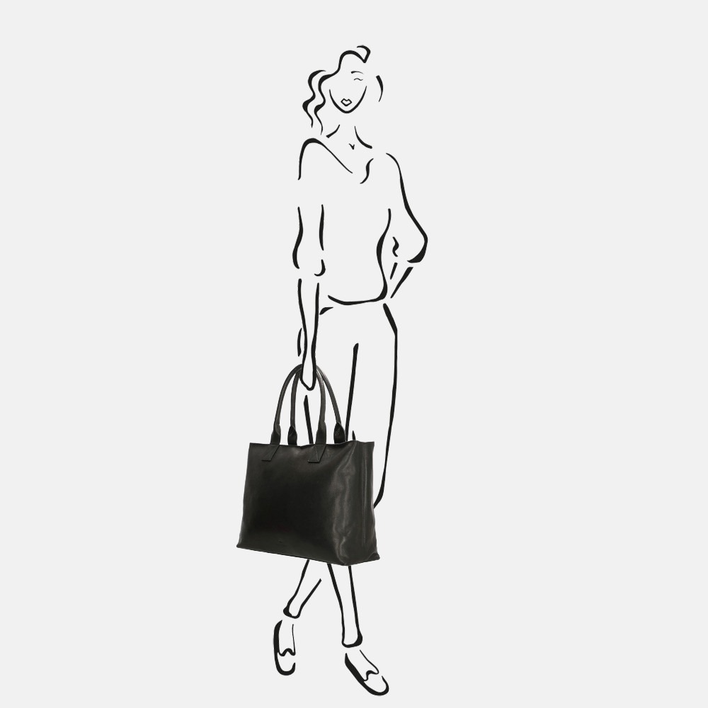 Micmacbags Discover shopper black bij Duifhuizen