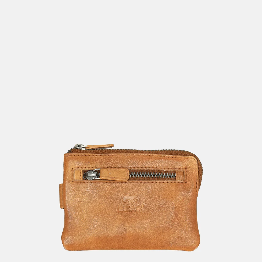 Bear Design sleuteletui met pasjesvakjes cognac bij Duifhuizen