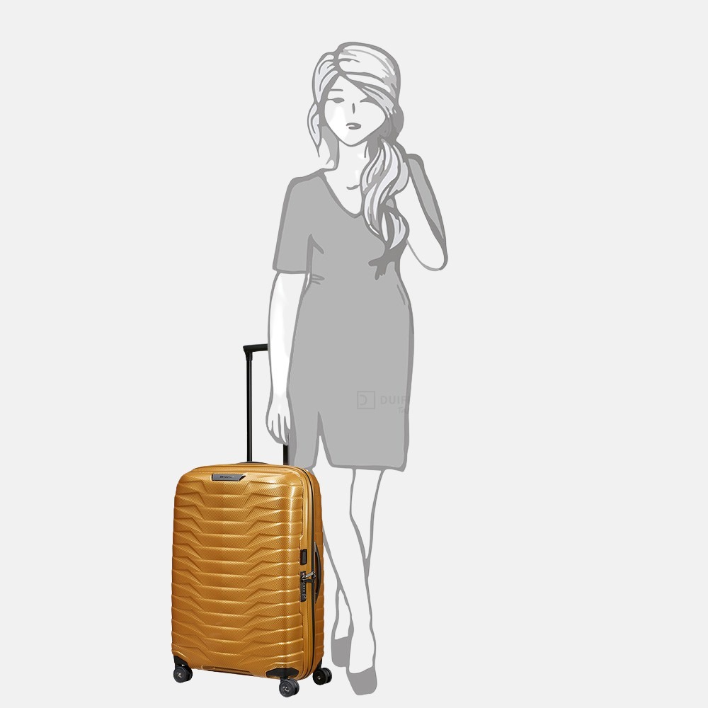 Samsonite Proxis spinner 69 cm honey gold bij Duifhuizen