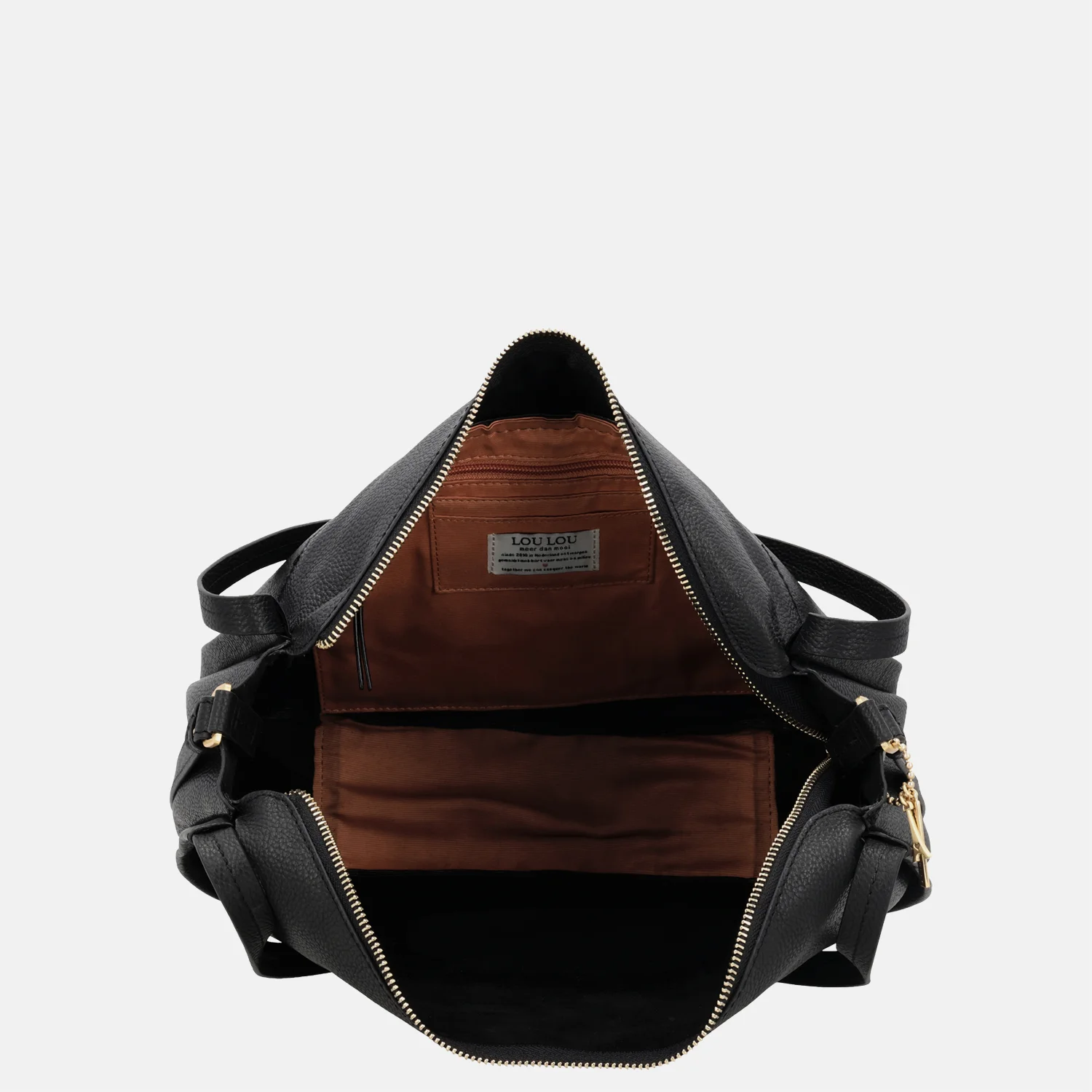 Loulou Essentiels Lou schoudertas black bij Duifhuizen