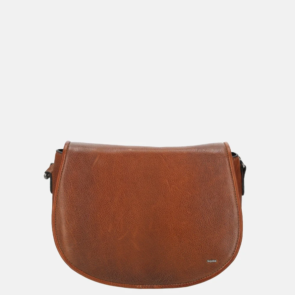 Berba Lucca saddle bag crossbody tas cognac bij Duifhuizen
