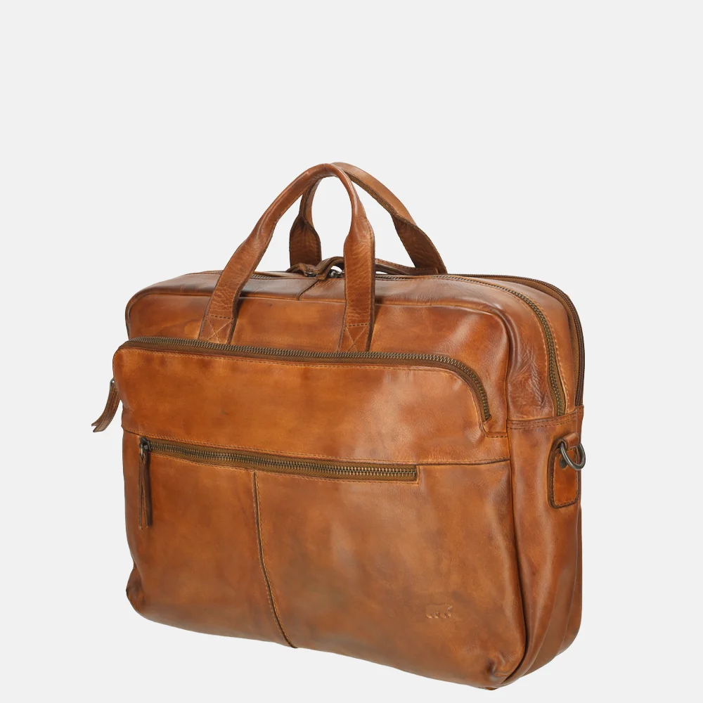 Bear Design Jamie shopper/laptoptas 15.6 inch cognac bij Duifhuizen