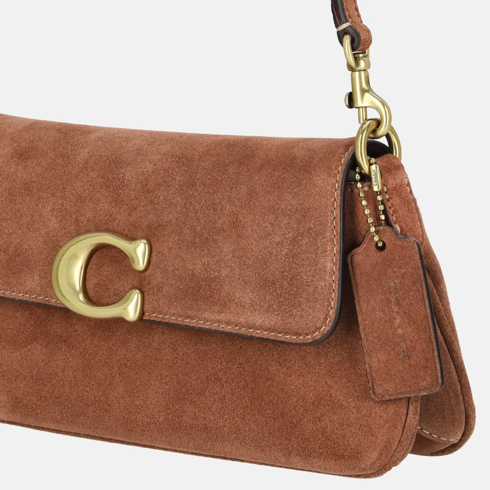 Coach Jet schoudertas suede clay bij Duifhuizen