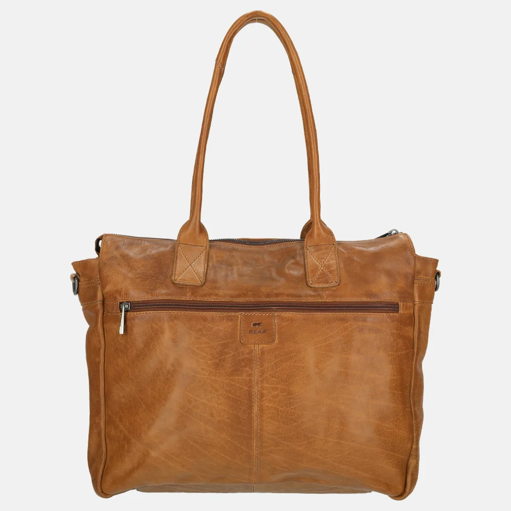 Bear Design laptop shopper 15 inch cognac bij Duifhuizen