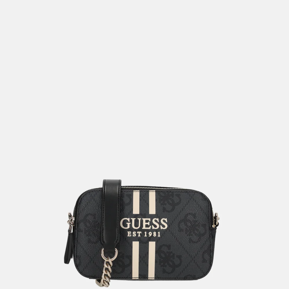 Guess Noelle II crossbody camera bag handtas coal logo