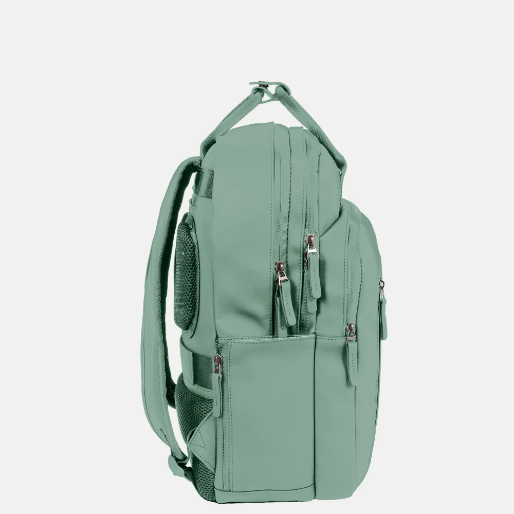 New Rebels William rugzak 15.6 inch salie groen bij Duifhuizen
