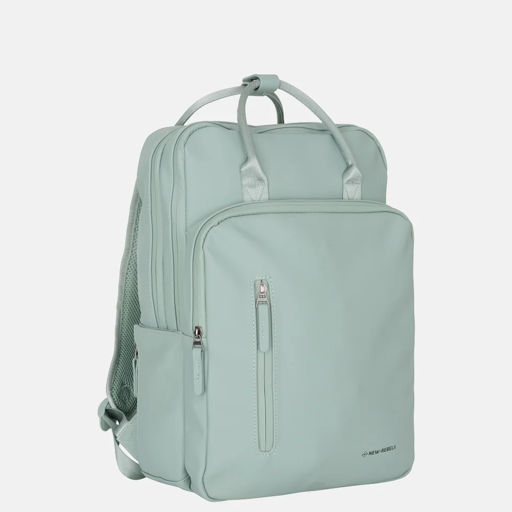 New Rebels William rugzak 15.6 inch salie groen bij Duifhuizen